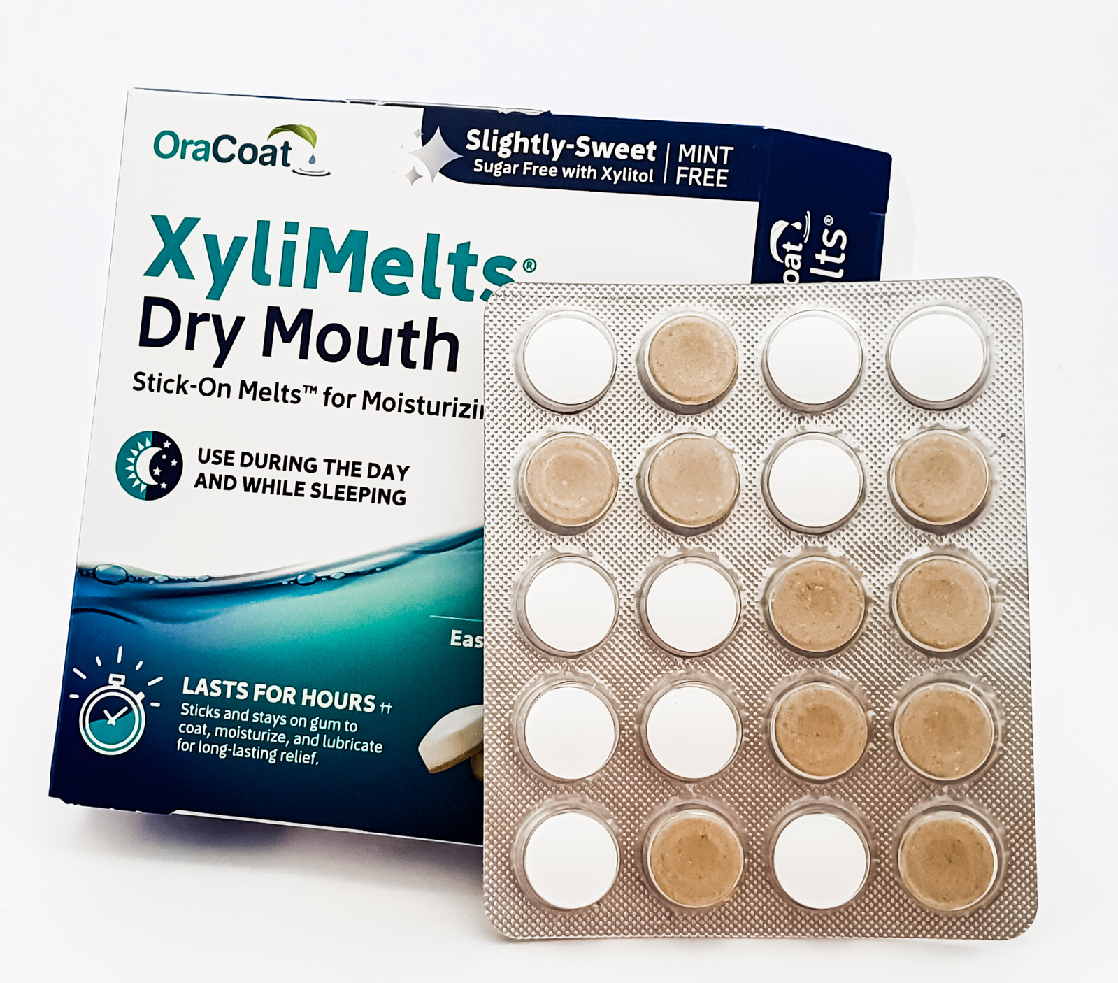 XYLIMELTS Mild Mint Flavour 40 Pastilles For Dry Mouth Moisturizing Fresh  Breath