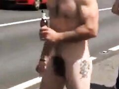 Hairy Nude In Public in glasses