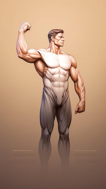 naked muscular man